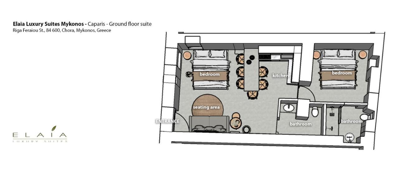 Elaia Luxury Suites Mykonos Mykonos Town 外观 照片